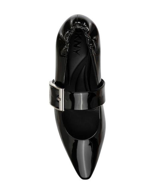 DKNY Black Cormic Mary Jane Pointed Toe Flat