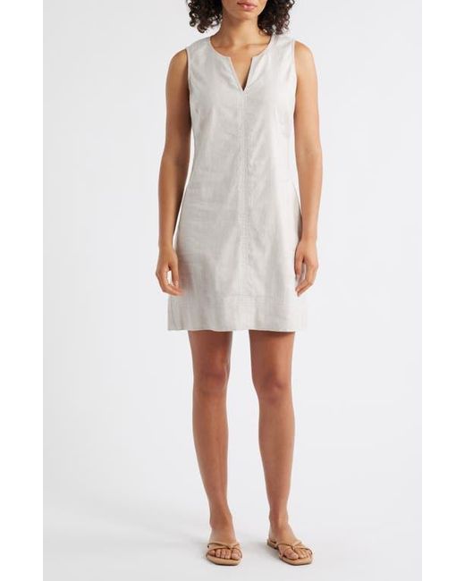 Round Split Neck Tommy Bahama Palm-A-Dora Split Neck Bay Shift Dress in White | Lyst