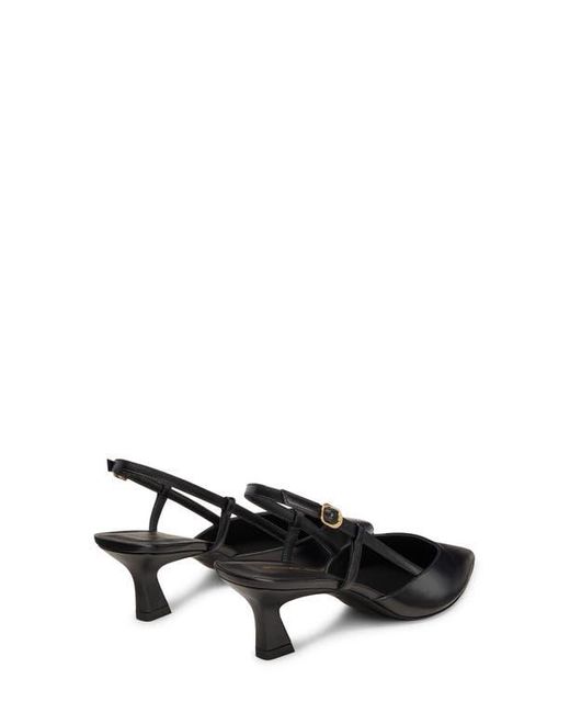 Stuart Weitzman Black Vinnie 50 Slingback Pump