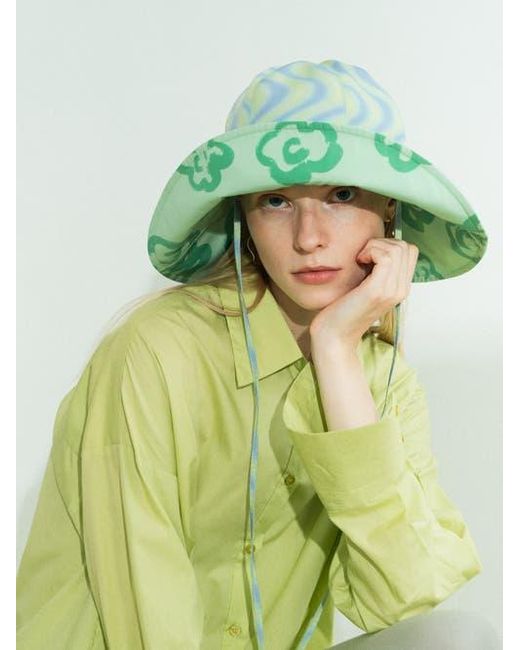 Lost Pattern Green Day Dream Reversible Sun Hat