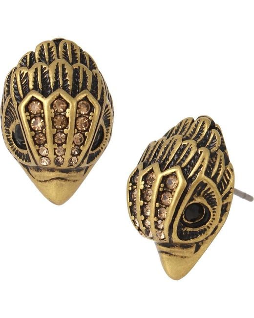Kurt Geiger Metallic Eagle Stud Earrings