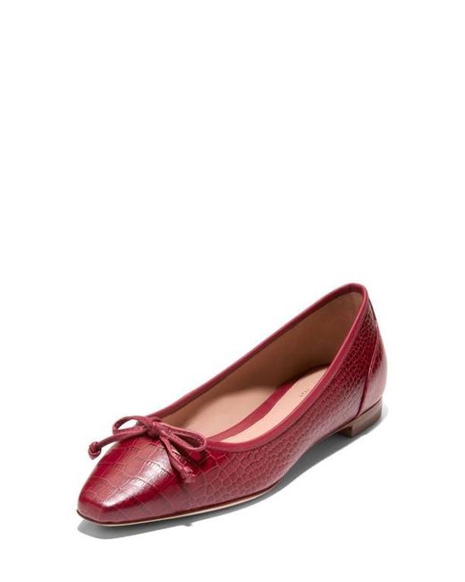 Cole Haan Red Chlea Pointed Toe Ballet Flat