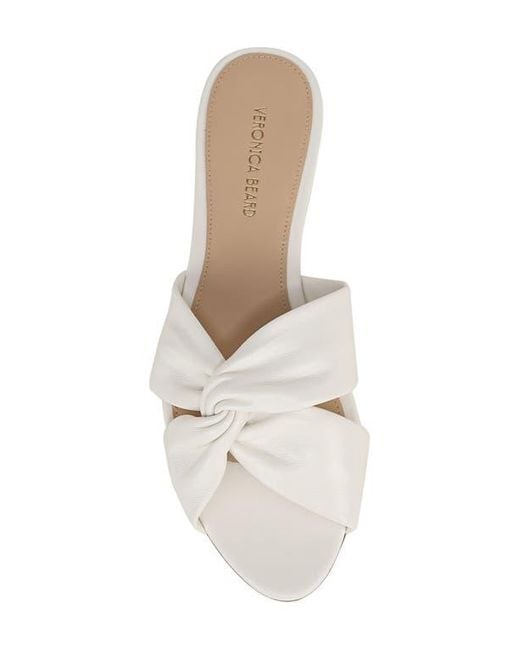 Veronica Beard White Seraphina Slide Sandal