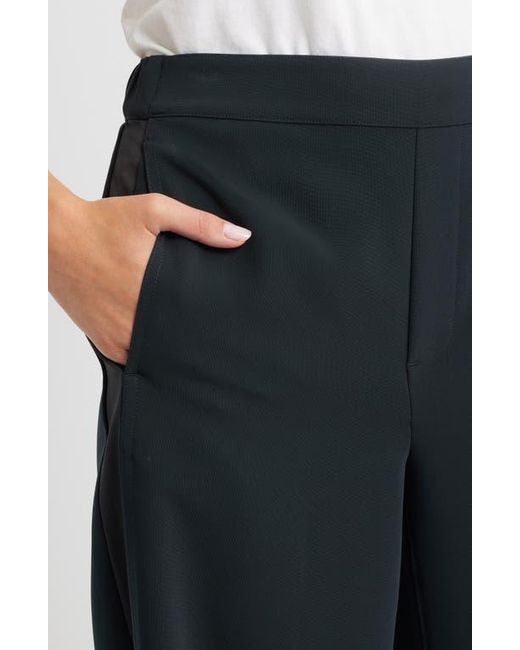Rag & Bone Black Melanie Crepe Wide Leg Pants