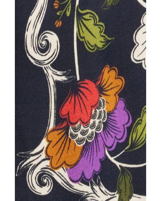 Farm Rio Black Roccoco Floral Minidress