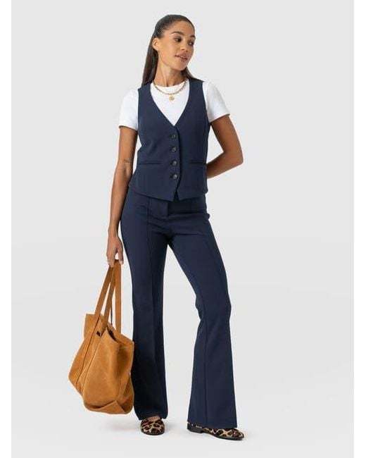 Saint + Sofia Blue Freya Flared Pant