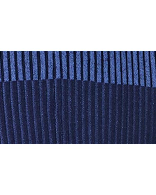 DO by Dee Ocleppo Blue Harmony Colorblock Pleated Midi Sweater Dress