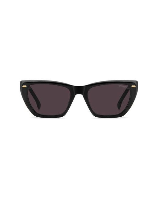 Carrera Black 52Mm Rectangular Sunglasses