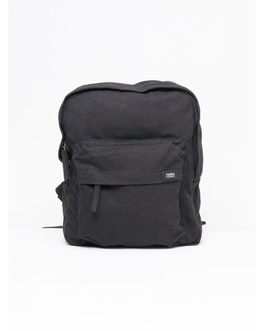 Terra Thread Black Organic Cotton Mini Backpack
