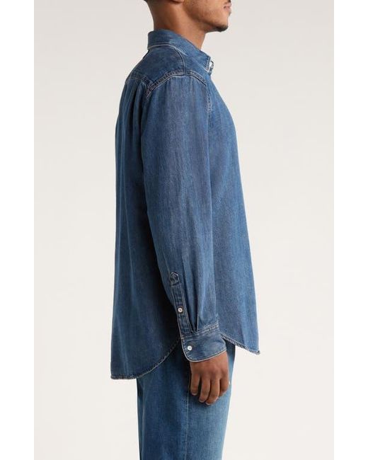 Rag & Bone Blue Finch Featherweight Denim Button-Up Shirt for men