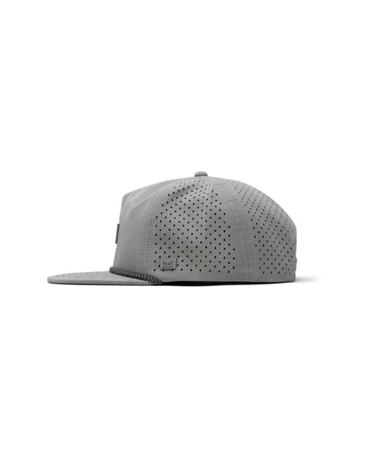 Melin Gray Coronado Brick Hydro Performance Snapback Hat for men
