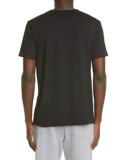 Sunspel Black Crewneck T-Shirt for men