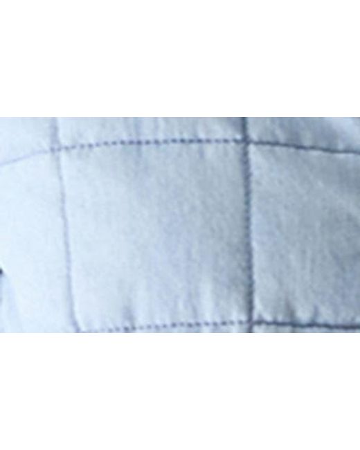 Moose Knuckles Blue Transit Down Denim Liner Bomber Jacket for men