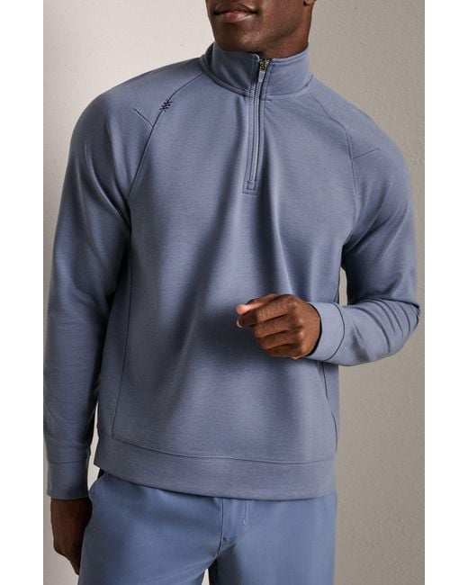 Rhone Blue Dreamstate Quarter Zip Pullover for men