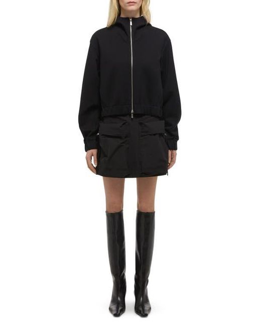 Helmut Lang Black Hooded Front Zip Jacket