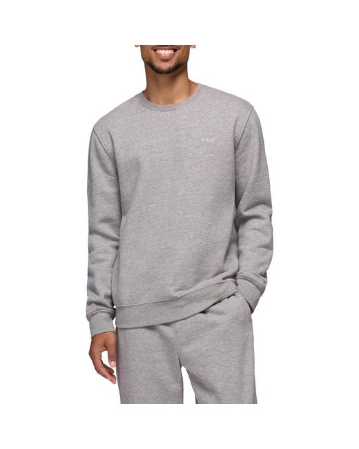 Prana Gray Fleece Crewneck Sweatshirt for men