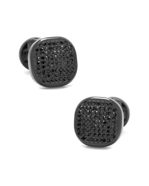 Cufflinks Inc. Black Pavé Crystal Cuff Links for men