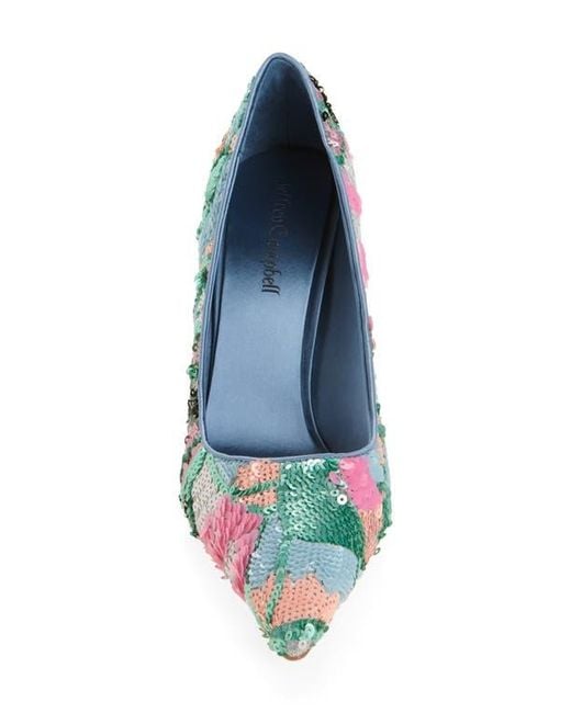 Jeffrey Campbell Blue Good Sequin Pointed Toe Pump