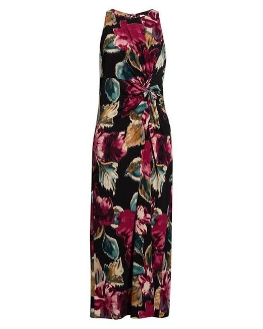 Tommy Bahama Red Jasmina Jewel Bloom Sleeveless Maxi Dress