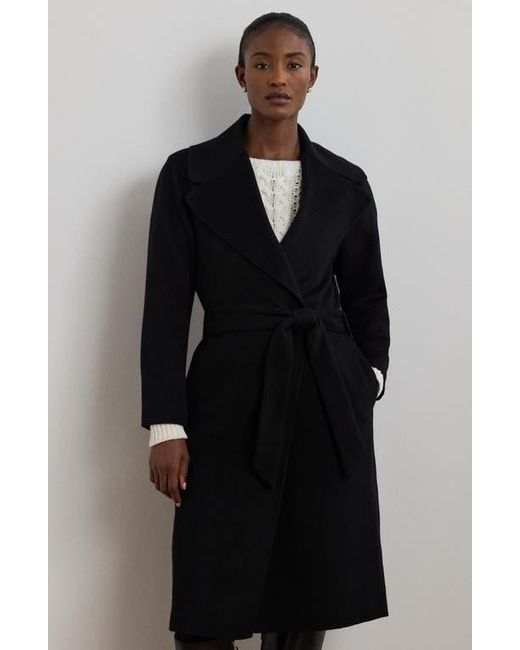 Black tie belt coat on sale