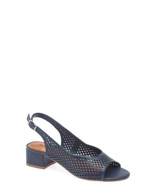 BOTTER Blue Botelsa Perforated Open Toe Slingback Pump