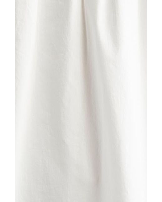 Ulla Johnson Blue Effie Flutter Sleeve Cotton Top