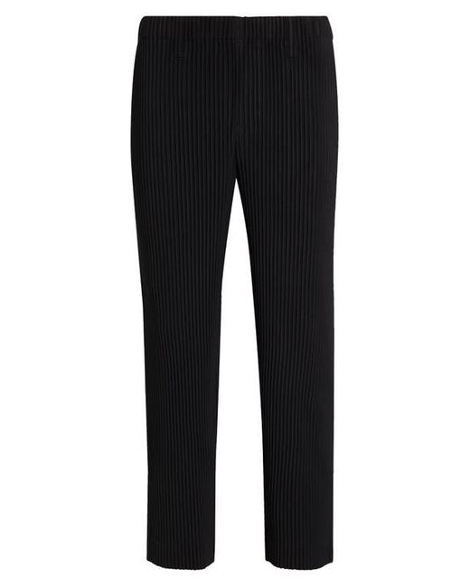 Homme Plissé Issey Miyake Black Basics Pleated Straight Leg Pants for men