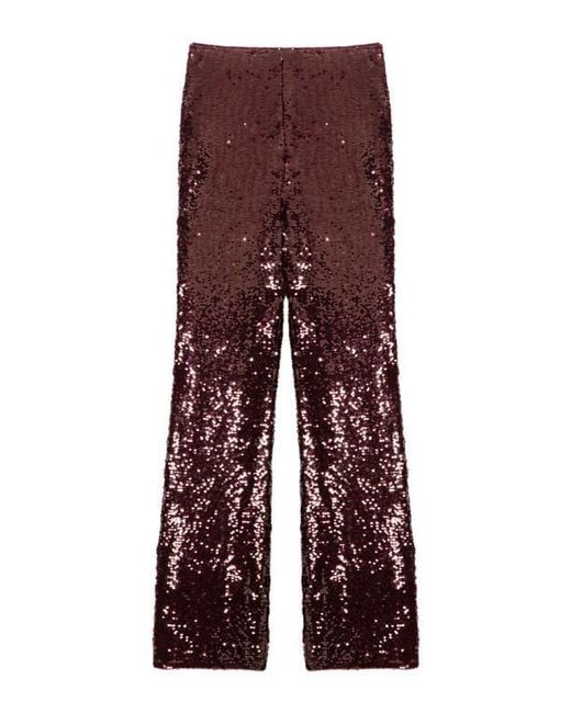 Maje Sequin-Embroidered Trousers