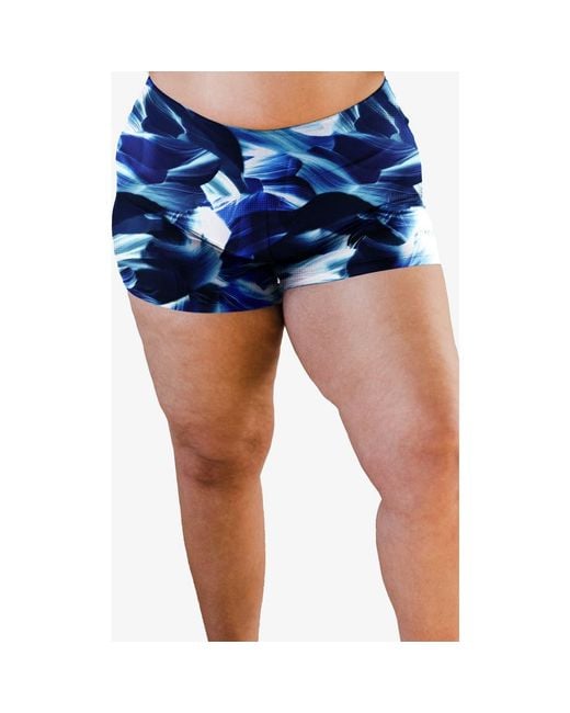 Calypsa Blue Plus Size Swim Shorts