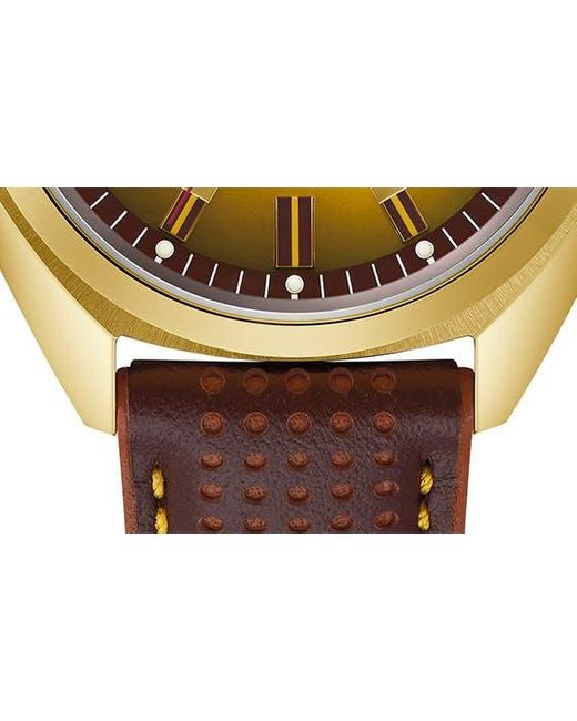 Bulova Multicolor Jet Star Leather Strap Watch for men