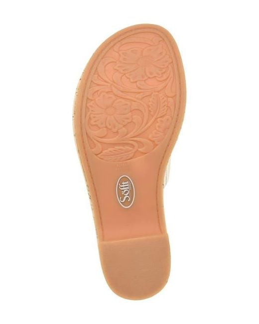 Söfft White Cass Platform Slide Sandal