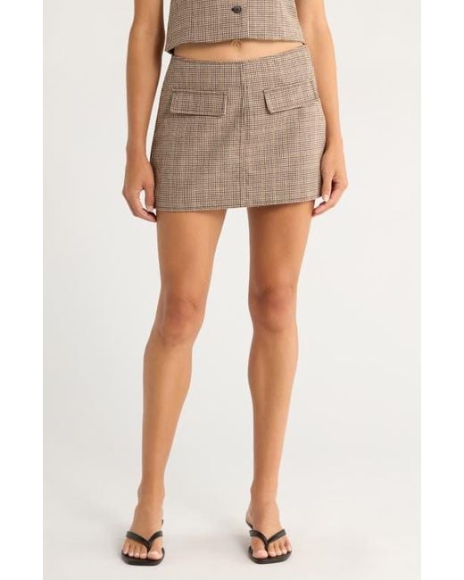 Blank NYC Natural Plaid Skirt