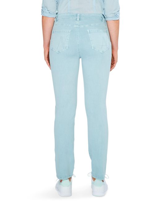 NIC+ZOE Blue Nic+zoe Color Mid Rise Ankle Straight Leg Jeans