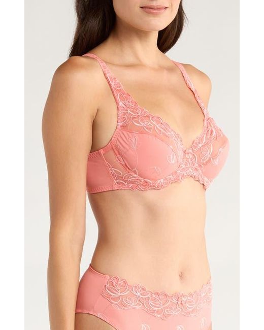 Hunkemöller Pink Diva Embroidered Mesh Underwire Bra
