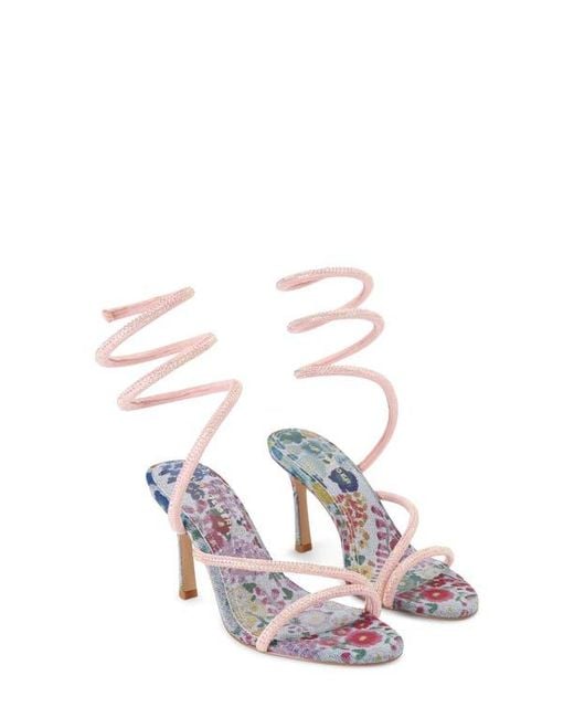 Kurt Geiger Women's White Spiral Asymmetric Sandal