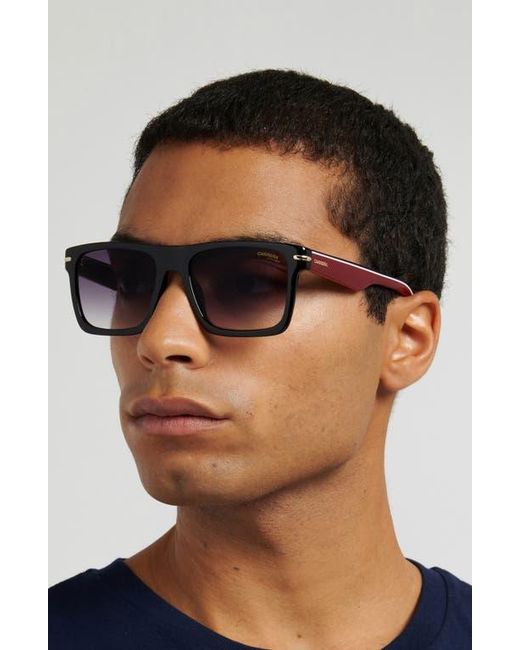 Carrera Black 55Mm Gradient Rectangular Flat Top Sunglasses for men