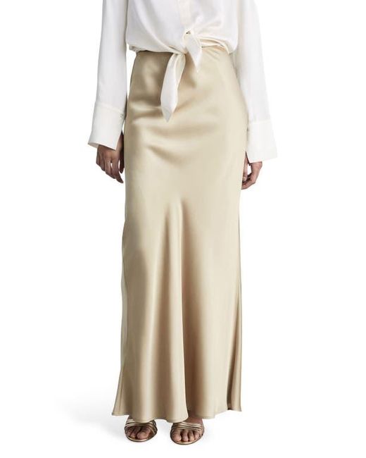 Mango Natural Satin Maxi Skirt