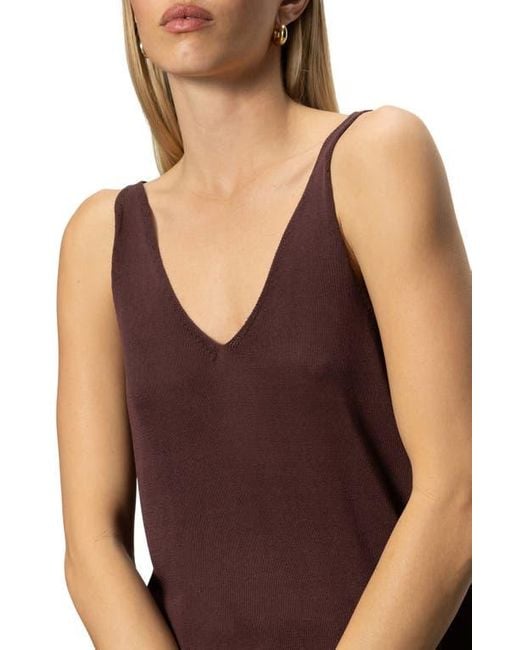 Sanctuary Purple V-Neck Knit Tank