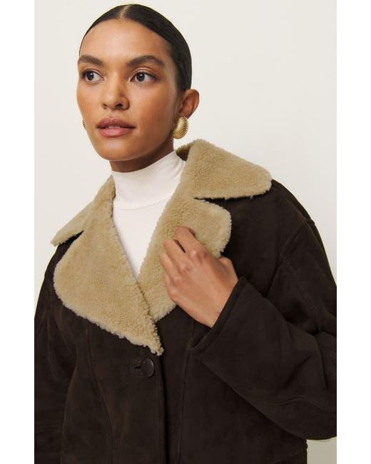 Reformation Black Veda Luca Shearling Jacket