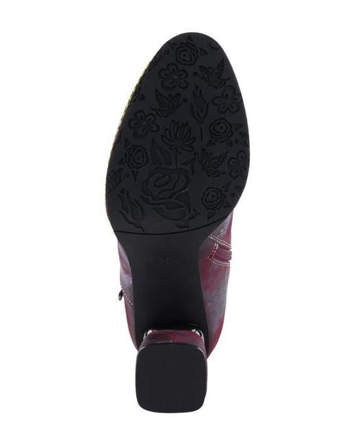 Spring Step Purple Carre Cap Toe Bootie