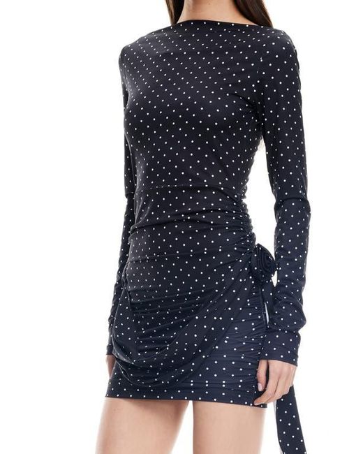 Lioness Women's Blue Glory Dot Long Sleeve Minidress