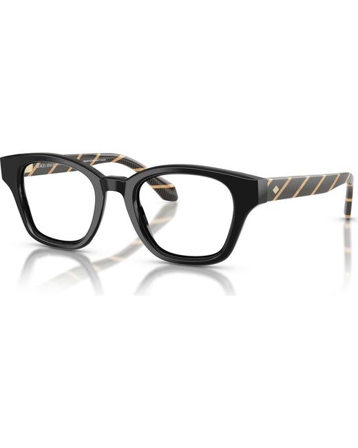 Giorgio Armani Black 47Mm Rectangle Optical Glasses for men