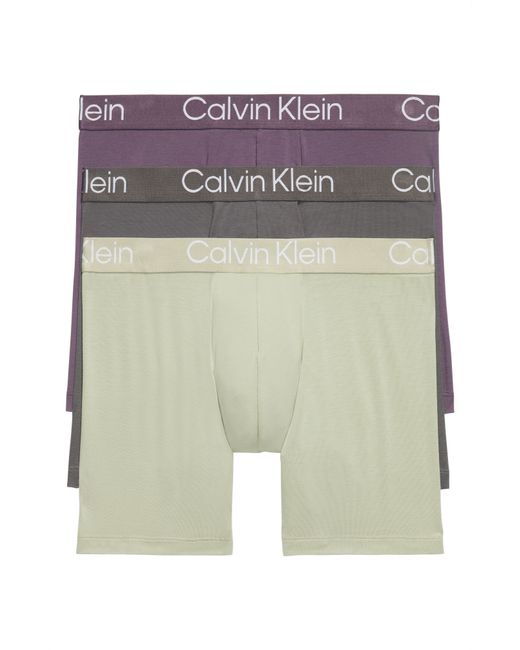 Calvin Klein Multicolor Ultra-soft Modern 3-pack Stretch Modal Boxer Briefs for men