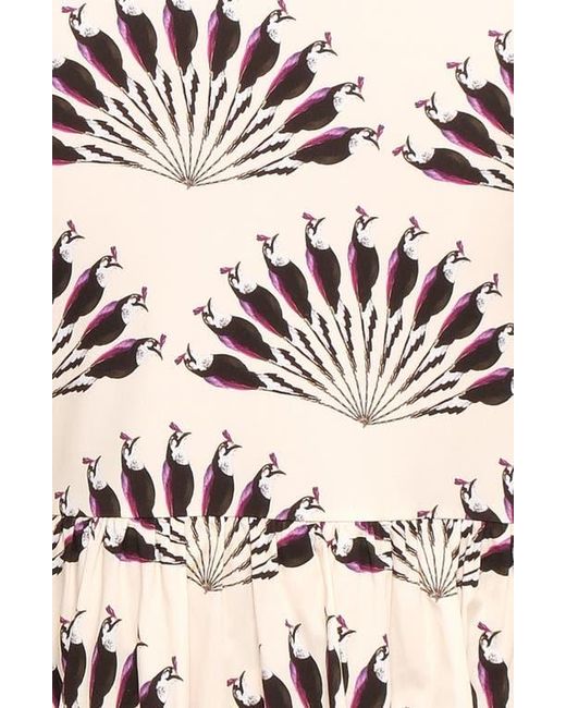 The Lulo Project White The Chaos Petal Print Long Sleeve Maxi Dress