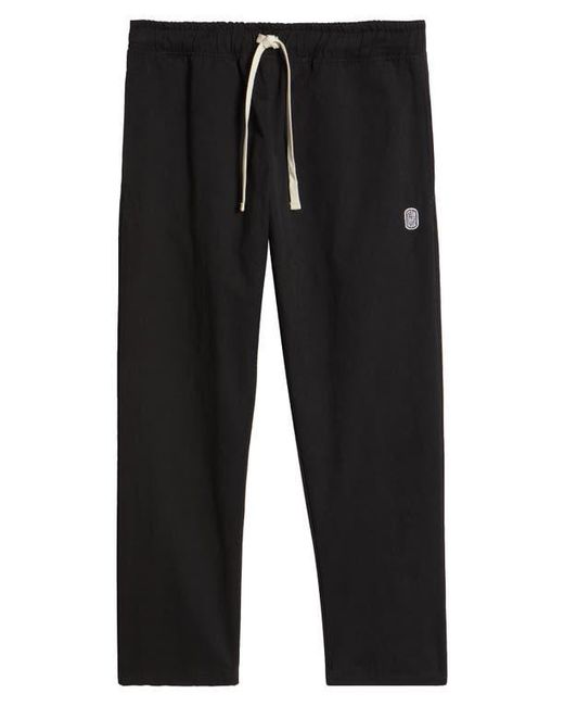 Standard Issue Black Pd Cotton Blend Drawstring Slacker Pants for men