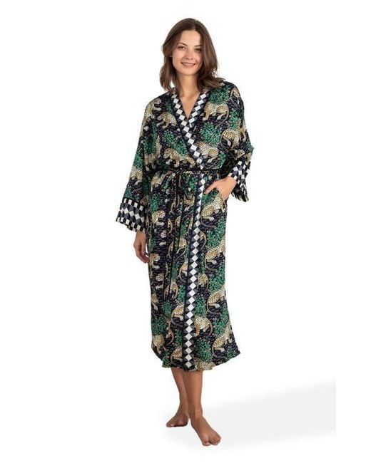 Printfresh Green Eco Satin Robe