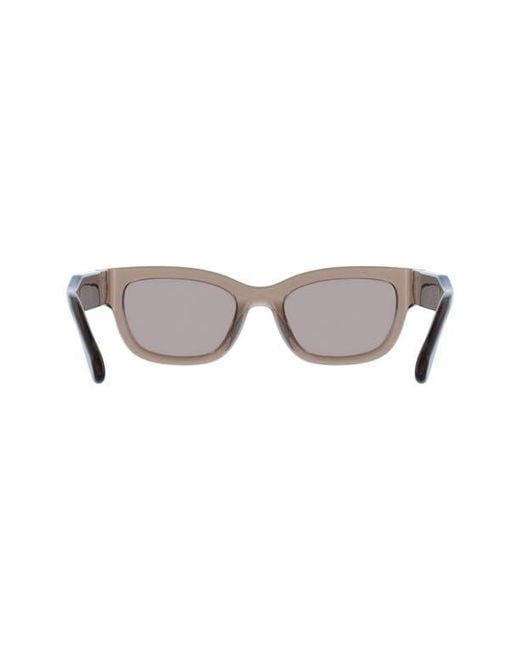 Ferragamo Gray 52Mm Modified Rectangular Sunglasses