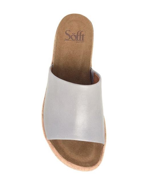 Söfft White Cass Platform Slide Sandal
