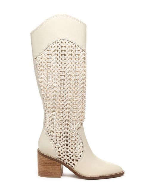 Kelsi Dagger Brooklyn White Echo Knee High Boot