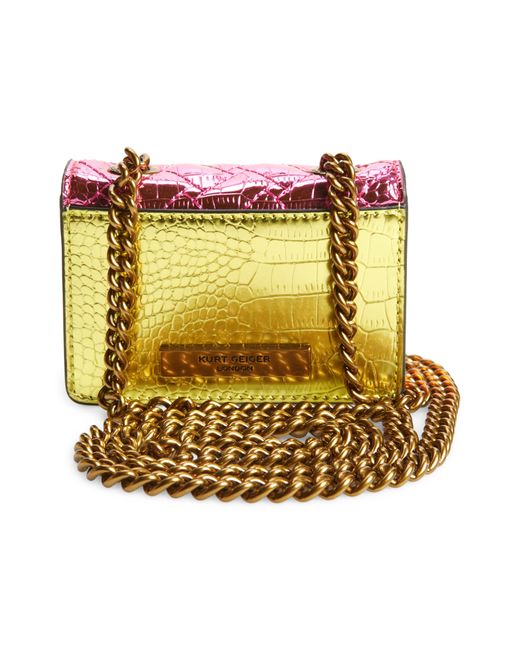 Kurt Geiger Rainbow Shop Micro Kensington Crossbody Bag in Pink Lyst